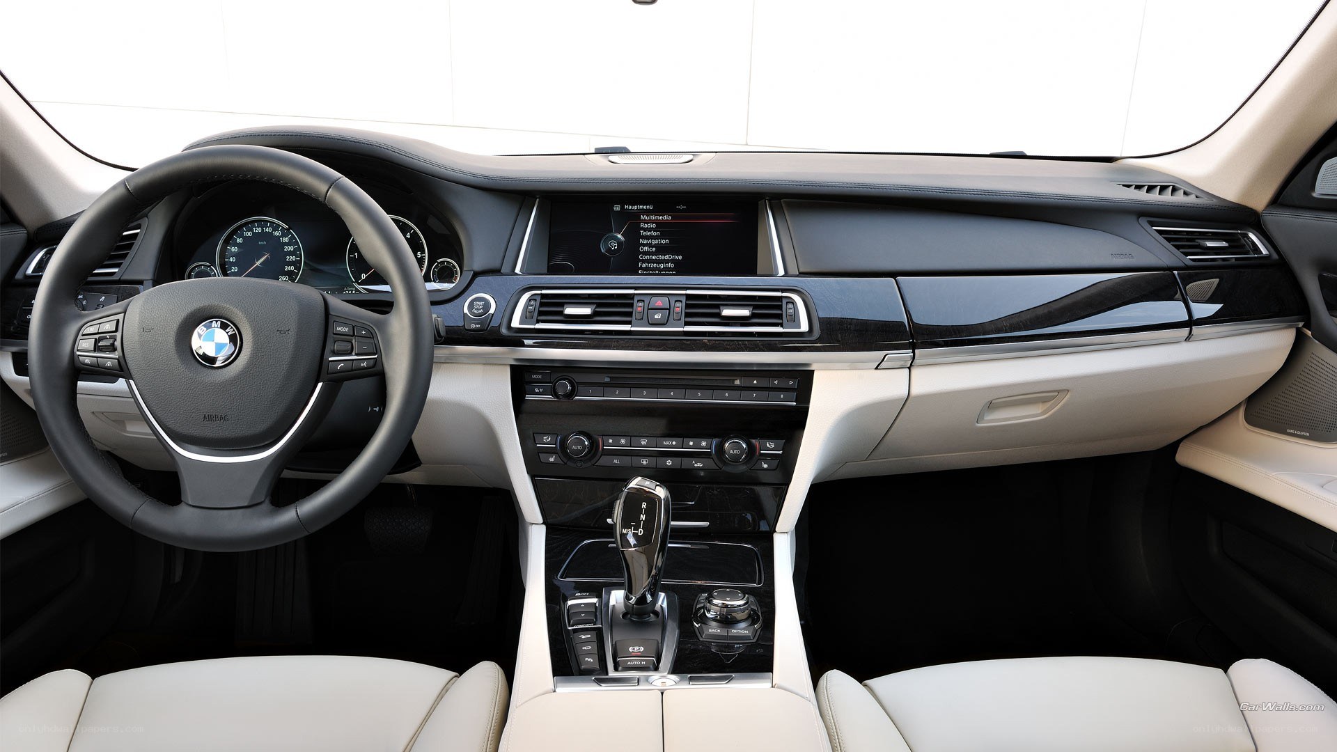 BMW interior dashboard view
