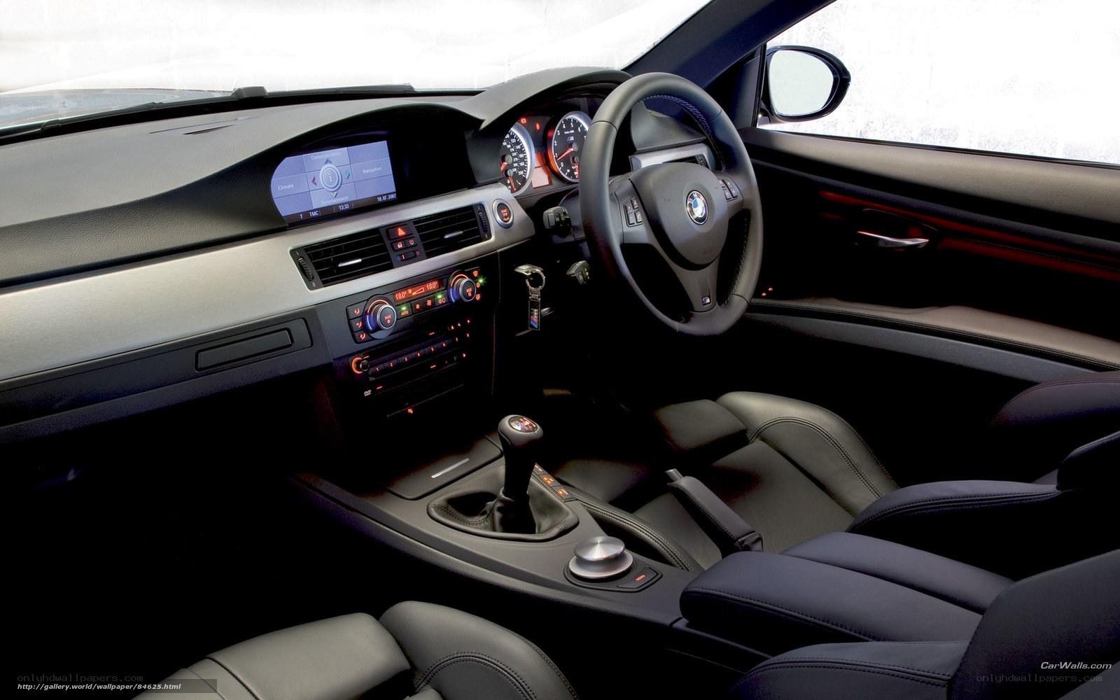 BMW interior dashboard view