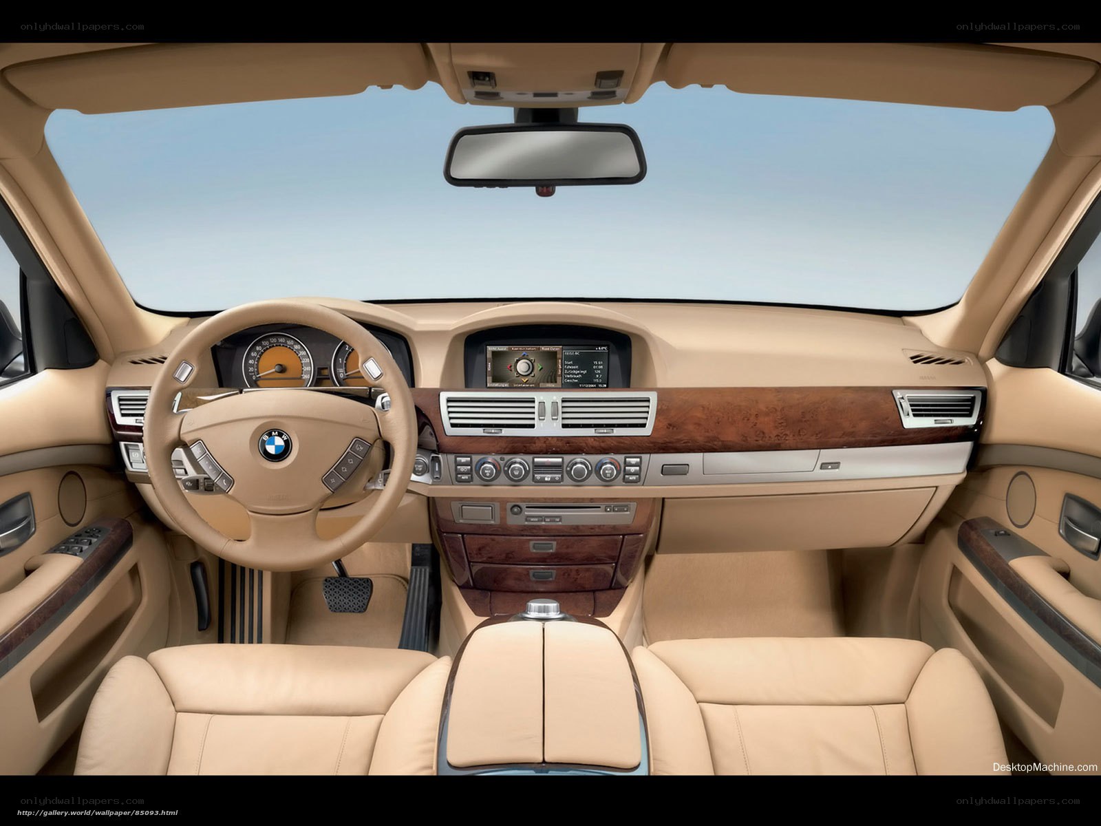 BMW interior dashboard view
