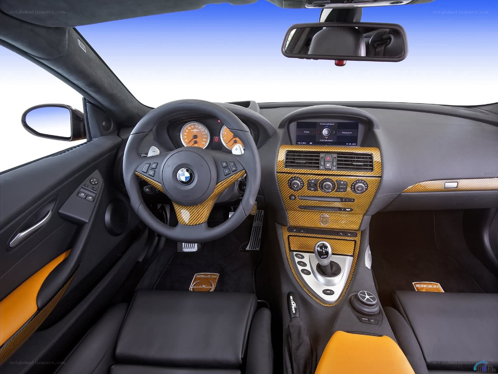 BMW interior with carbon fiber