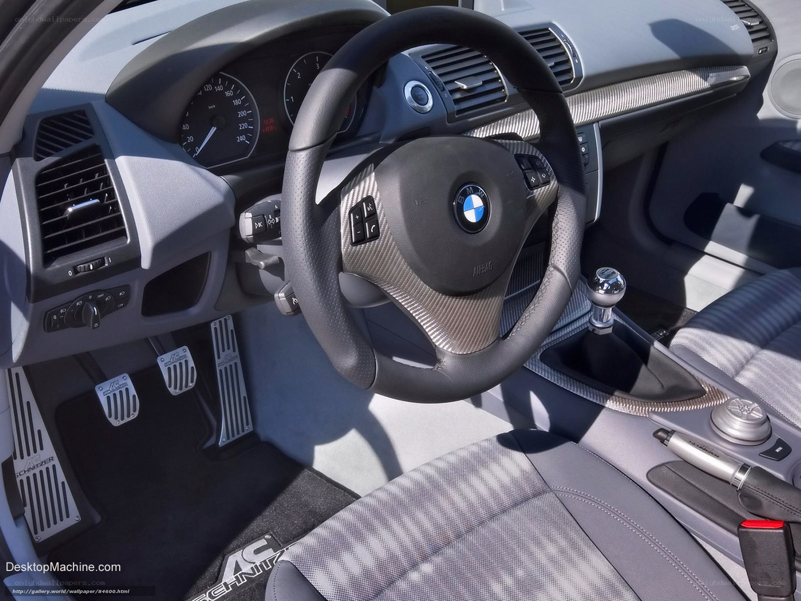 BMW interior with carbon fiber