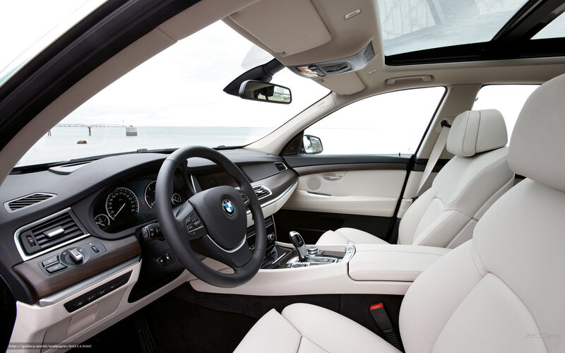 BMW interior with ocean view