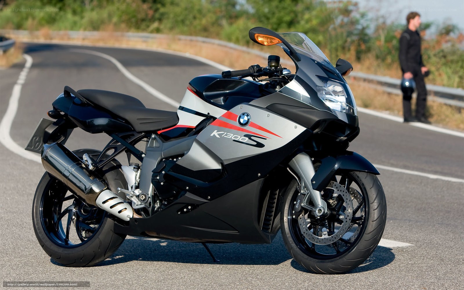 BMW K1300S motorcycle on road