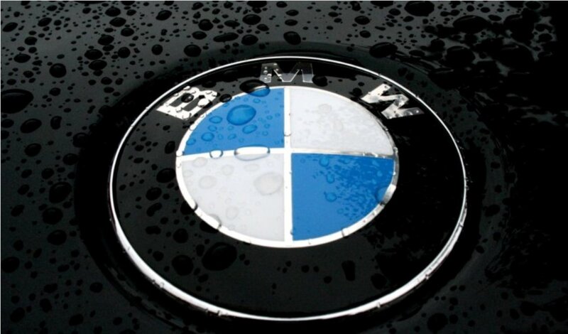BMW Logo on Car — Black, Dramatic