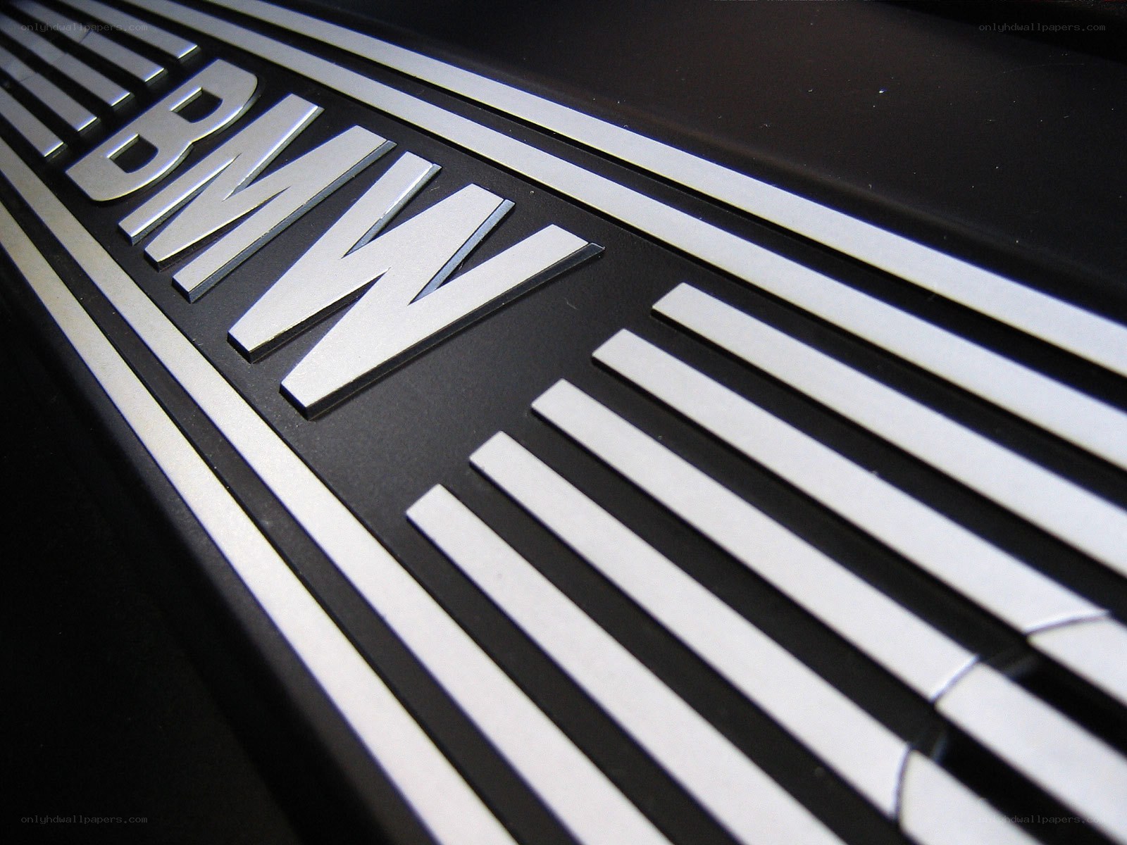 BMW logo on car grille