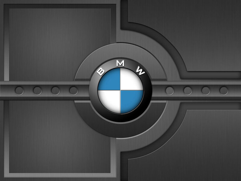 BMW logo on metal background