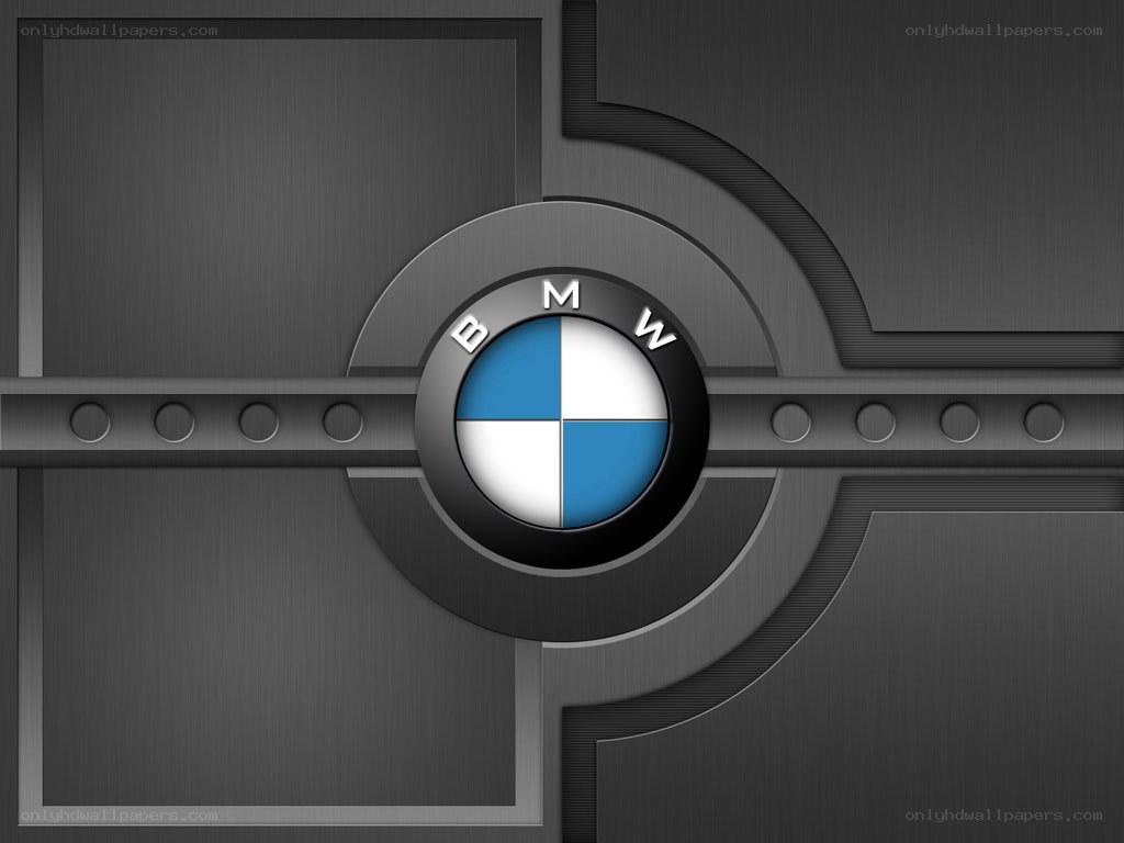 BMW logo on metal background