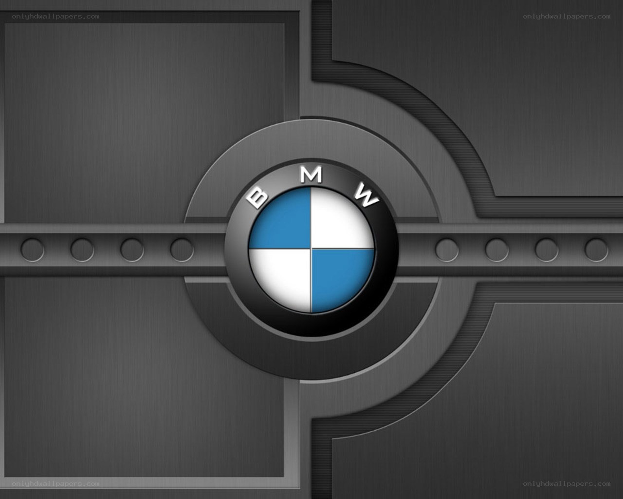 BMW logo on metal background