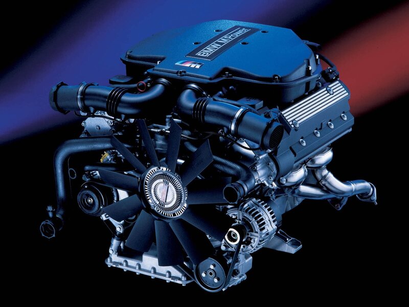 BMW M-Power Engine — Blue