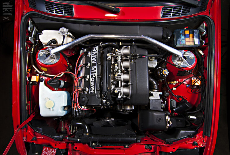 BMW M Power Engine — Red