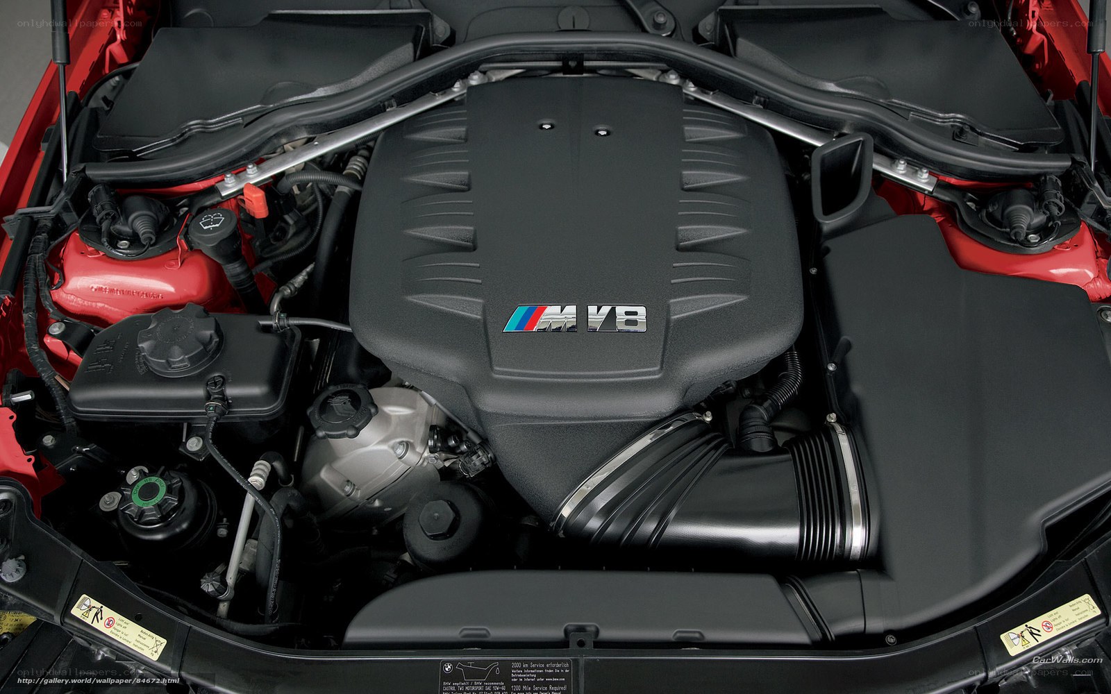 BMW M V8 engine bay