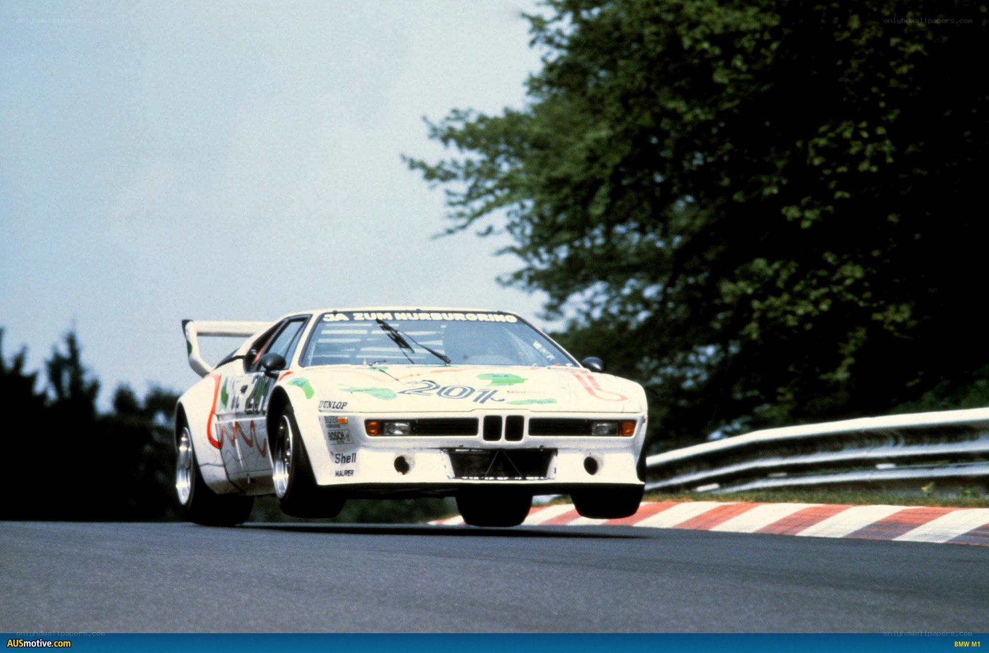 BMW M1 on a racetrack