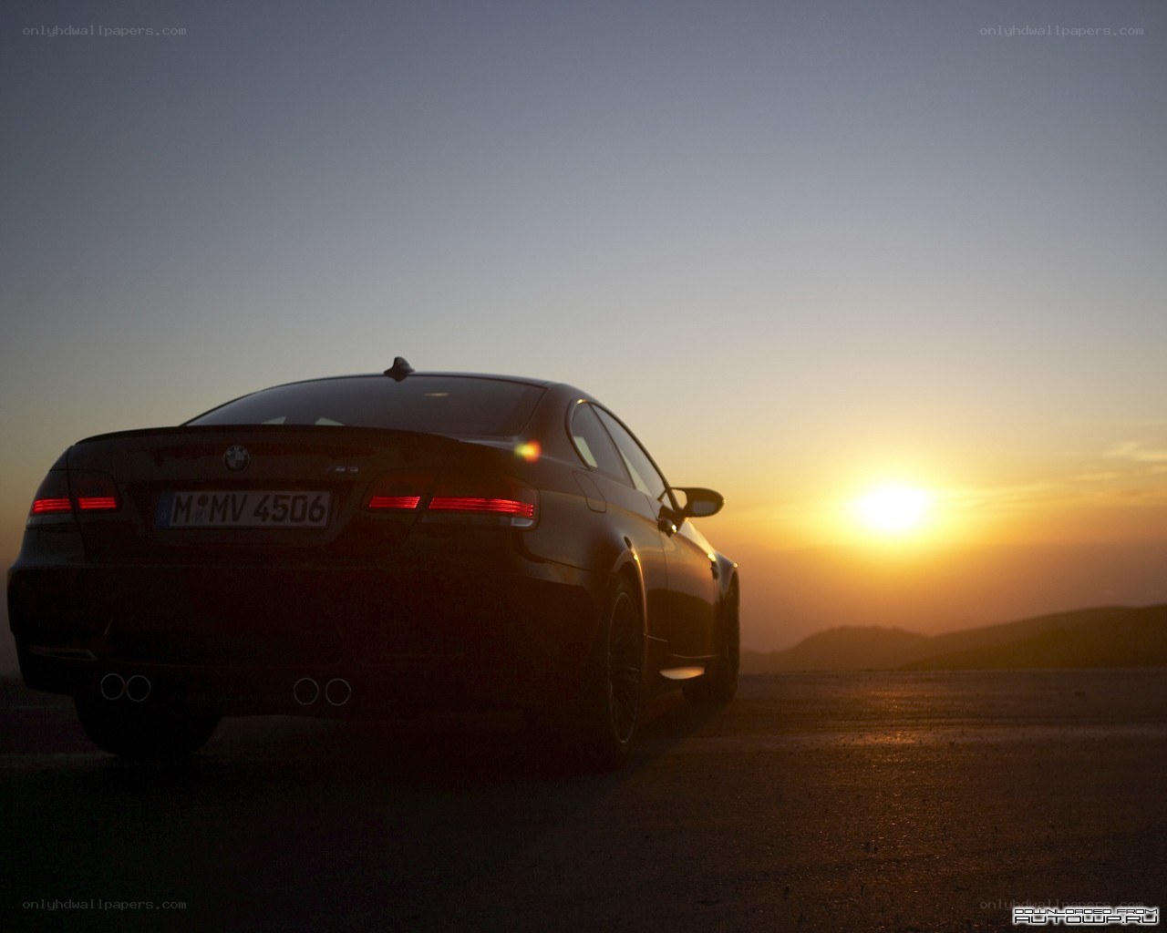 BMW M3 at sunset