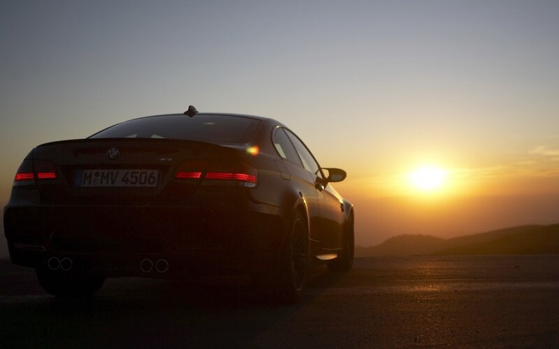 BMW M3 at sunset