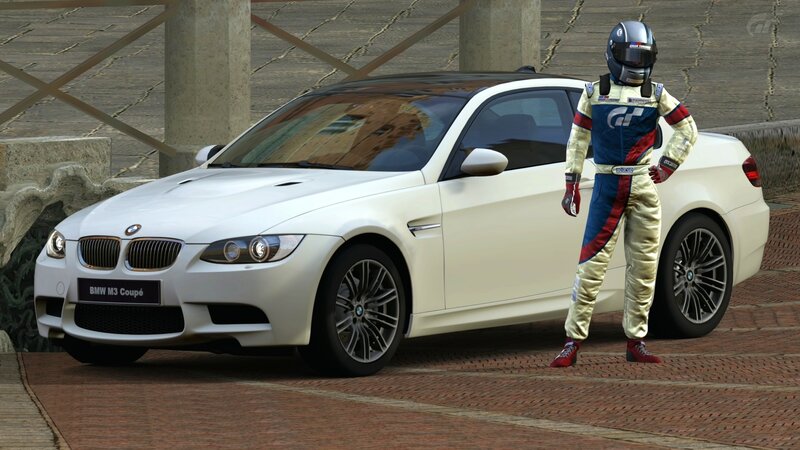 BMW M3 Coupe with driver