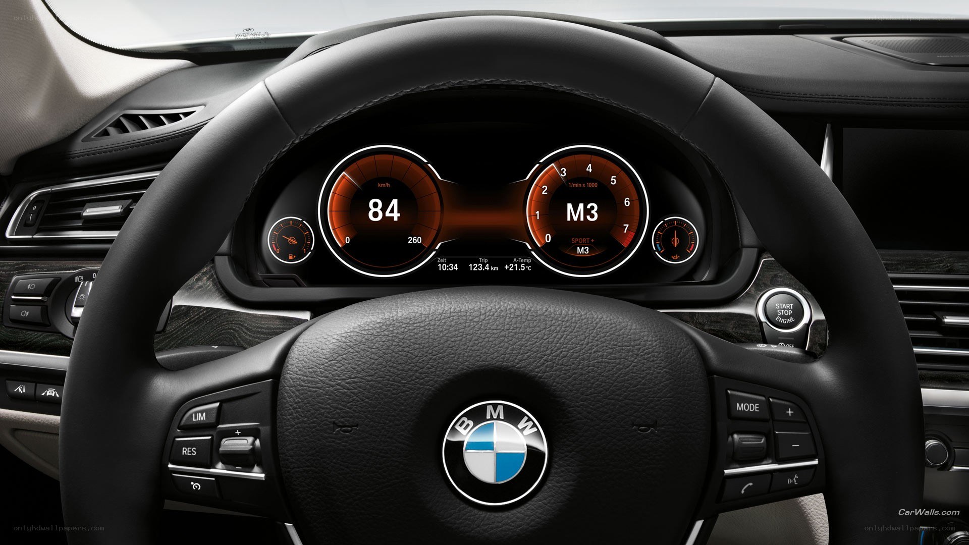 BMW M3 dashboard view