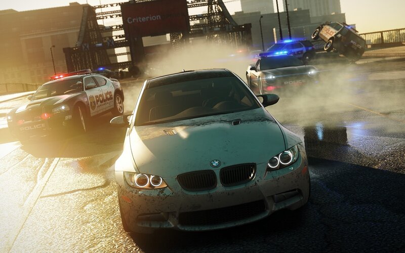 BMW M3 During Police Chase — Gray