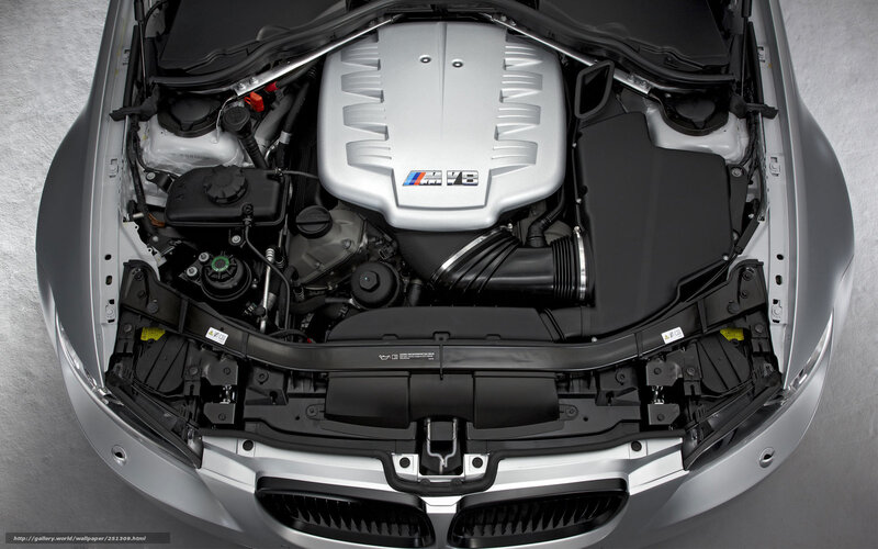 BMW M3 Engine Bay — Silver