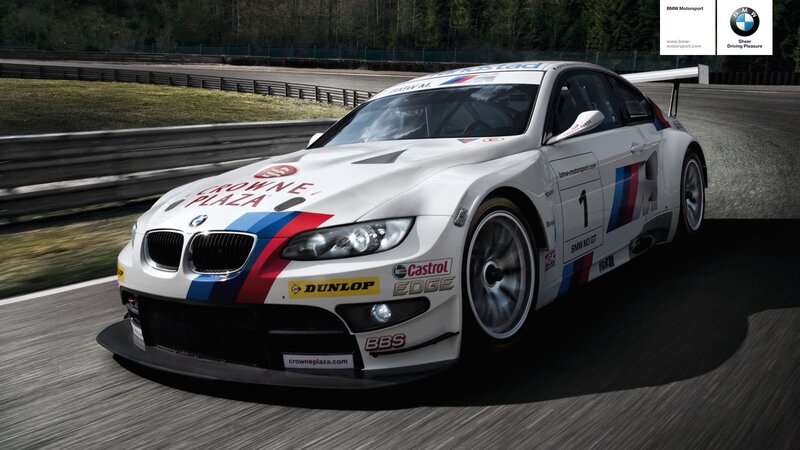 BMW M3 GT race car on track