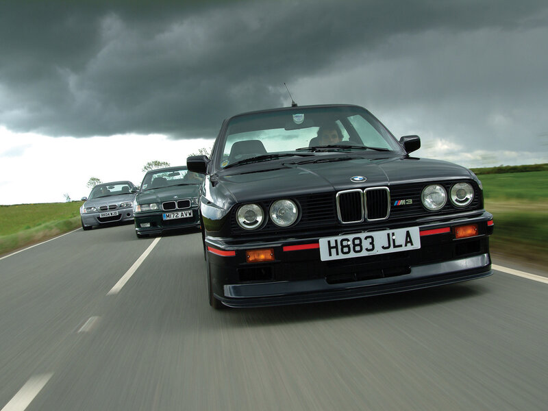 BMW M3 on a country road