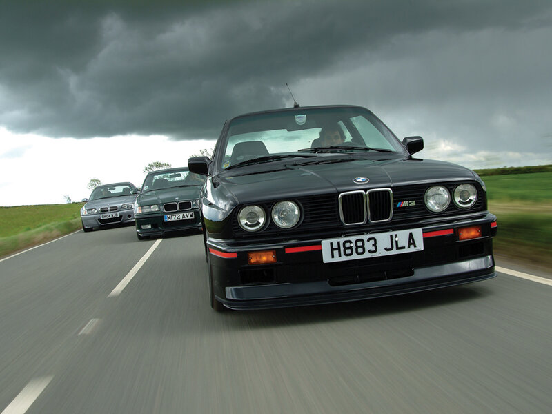 BMW M3 on a country road