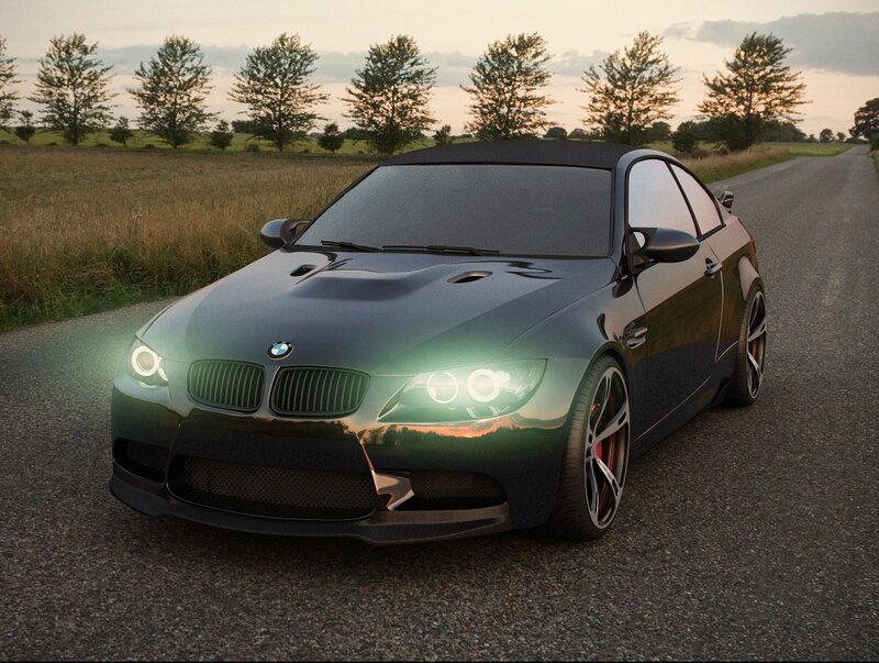BMW M3 on a country road