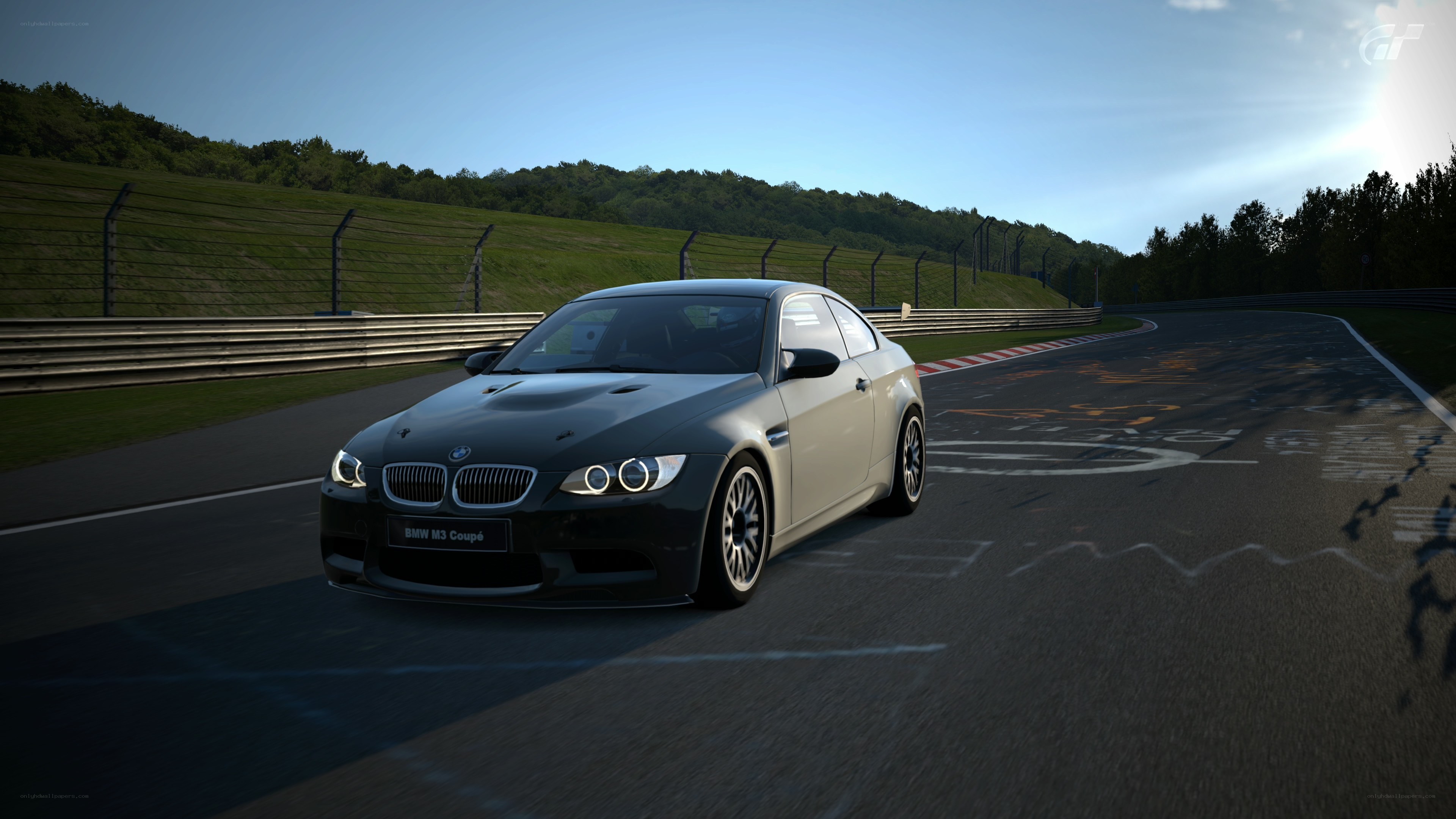BMW M3 on a racetrack