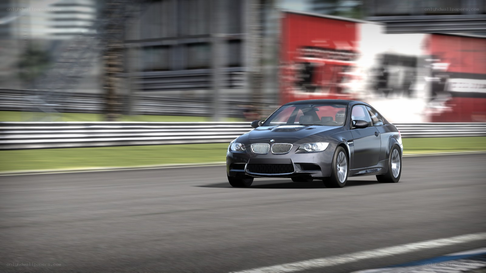 BMW M3 on a racetrack