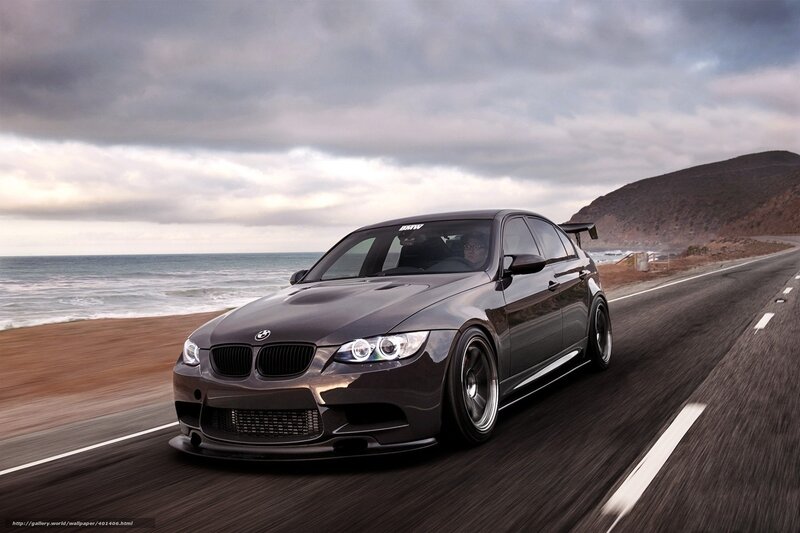 BMW M3 on coastal road