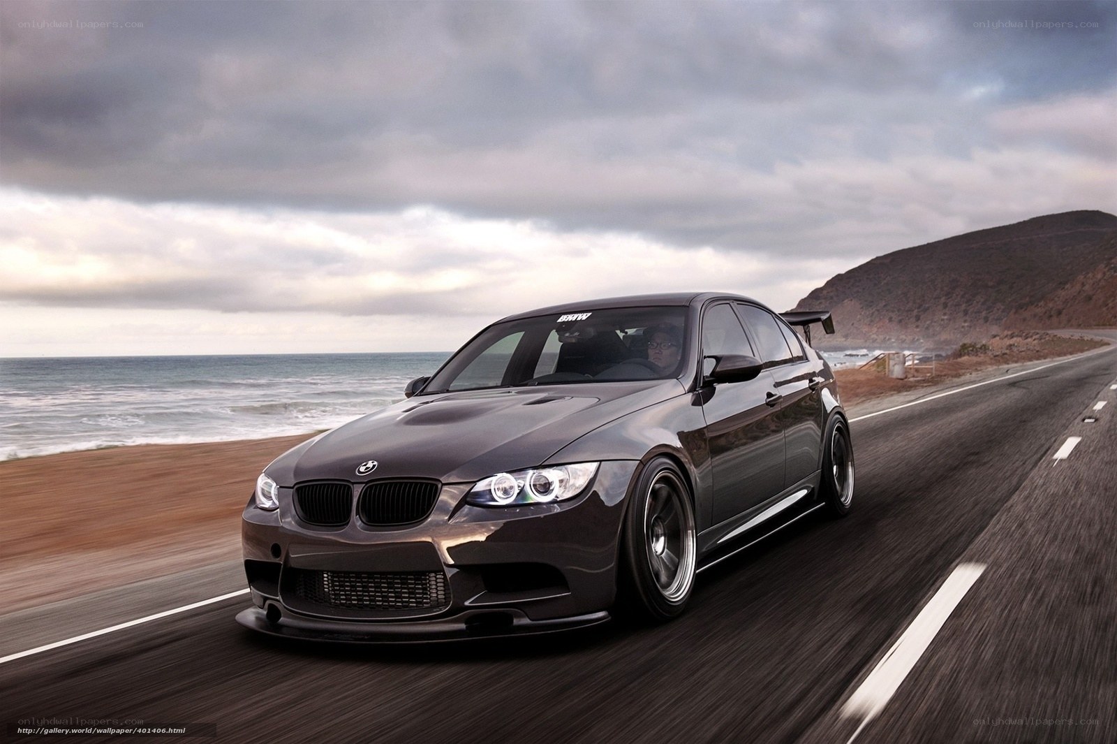 BMW M3 on coastal road