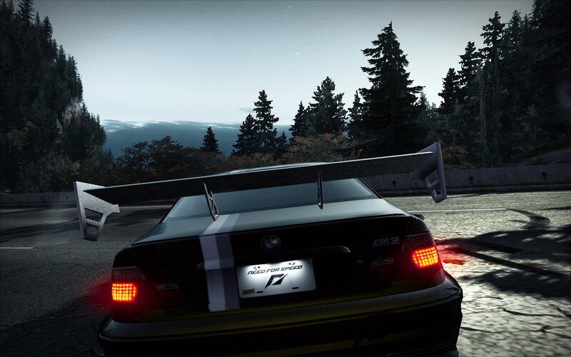 BMW M3 on forest road