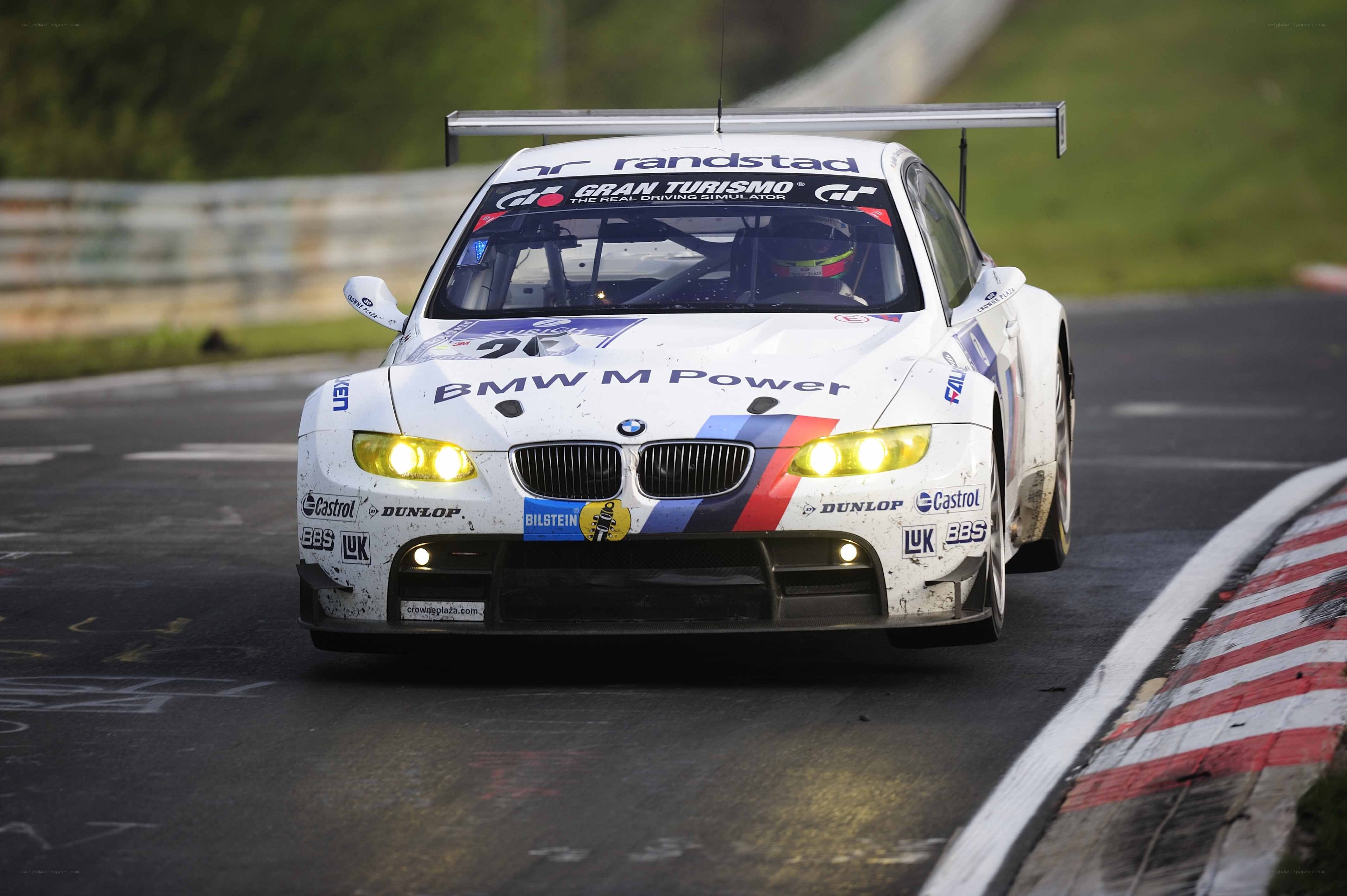 BMW M3 race car on track