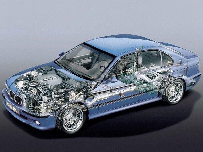 BMW M5 cutaway diagram