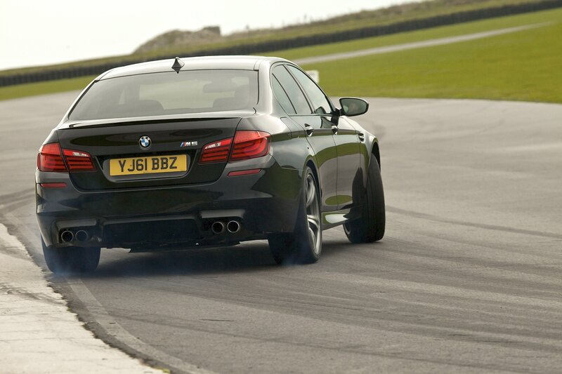 BMW M5 on a racetrack