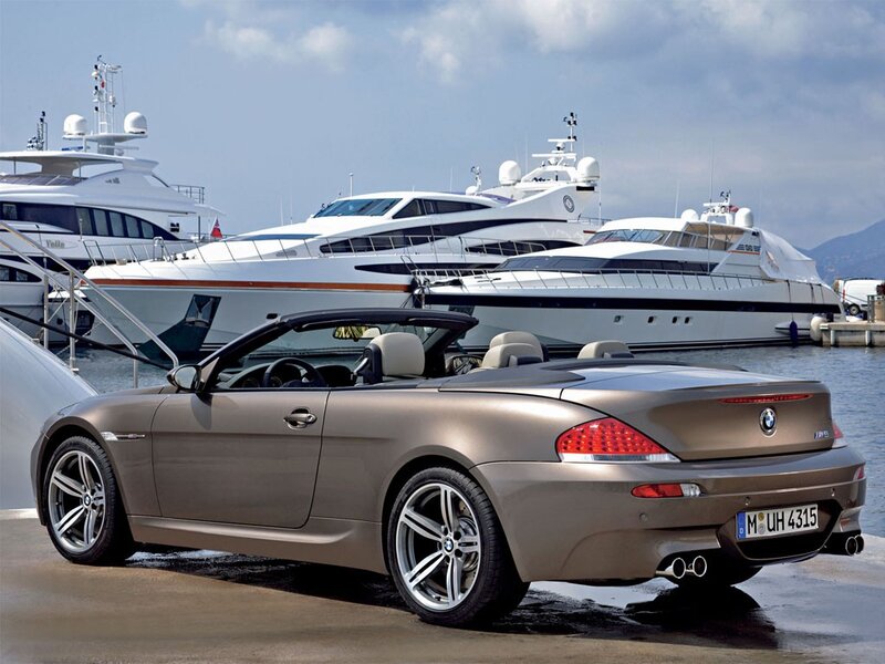 BMW M6 Convertible at marina
