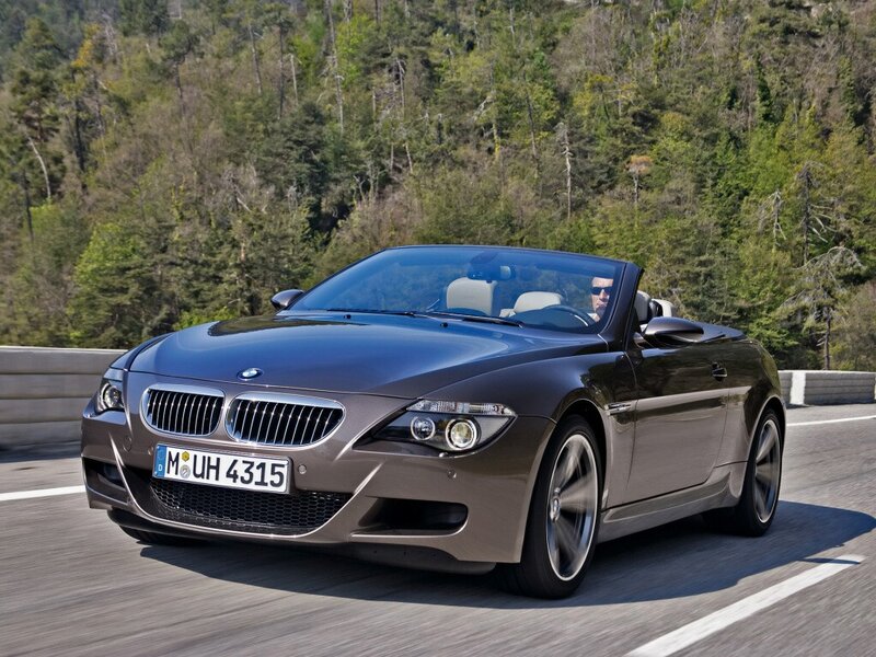 BMW M6 convertible on a road