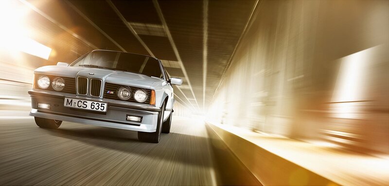 BMW M6 driving through tunnel