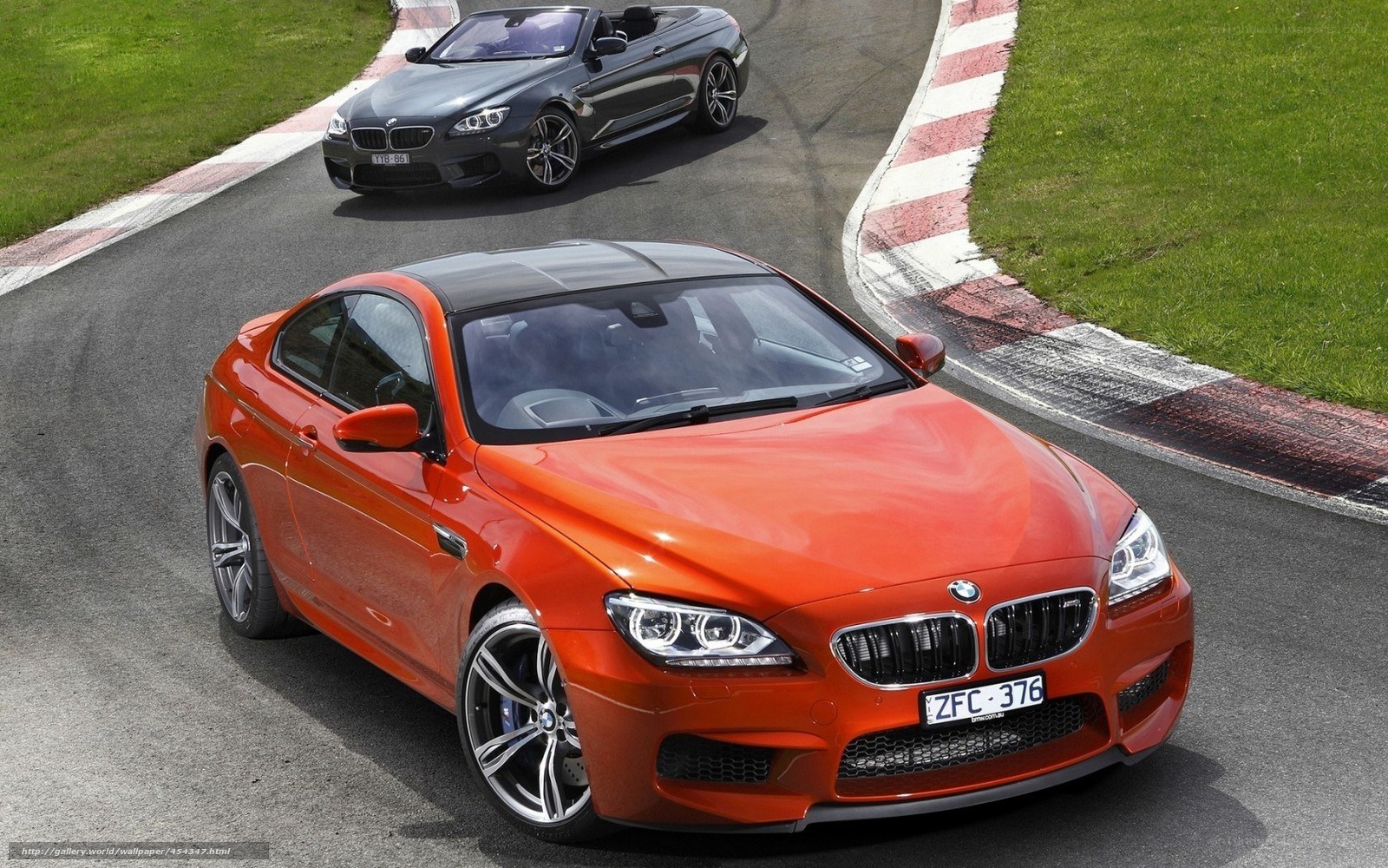 BMW M6 on a racetrack