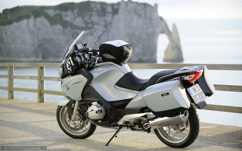 BMW motorcycle at coastal cliff