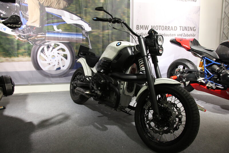 BMW motorcycle at tuning show