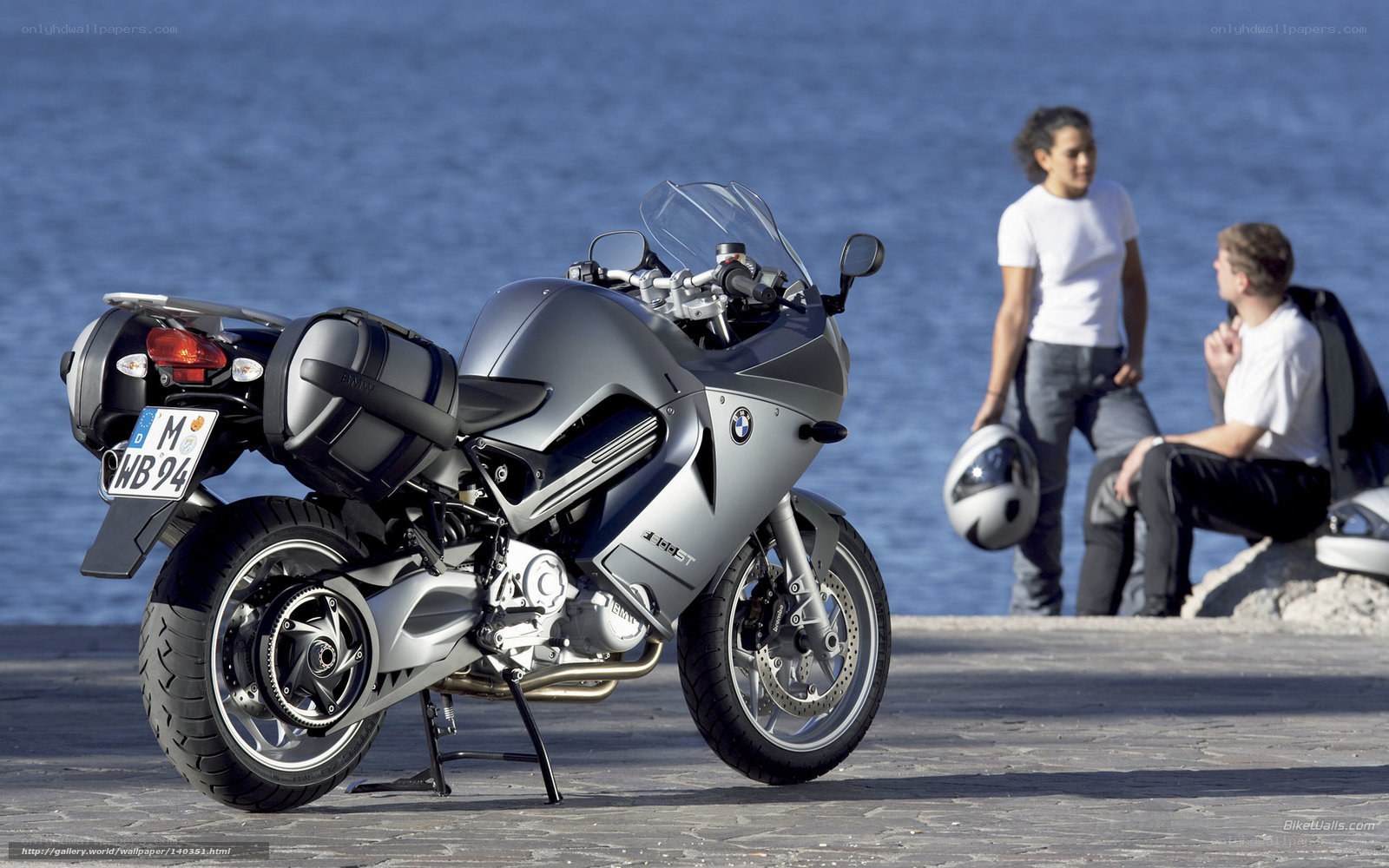 BMW motorcycle by the sea