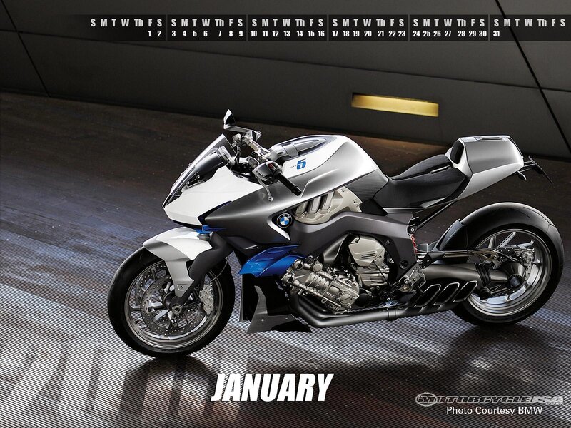BMW motorcycle calendar page