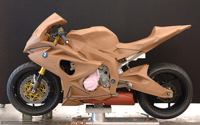 BMW motorcycle clay model