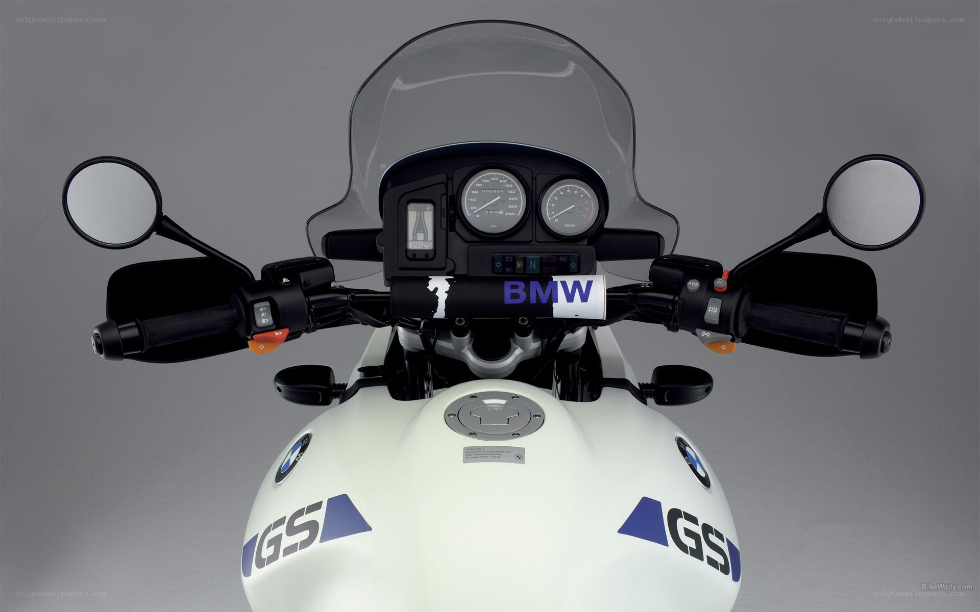 BMW motorcycle dashboard view