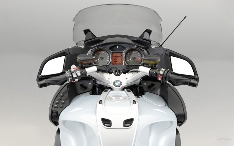 BMW motorcycle dashboard view