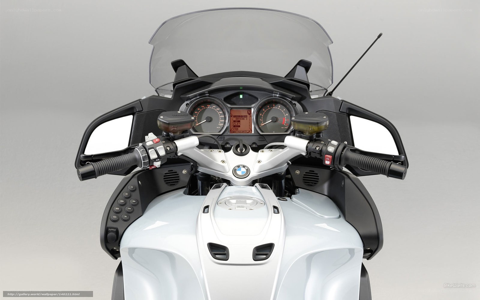 BMW motorcycle dashboard view