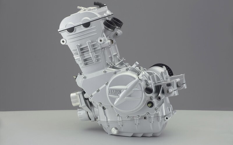 BMW Motorcycle Engine — Silver, Neutral, Photograph, Cylinder Head, Gearbox