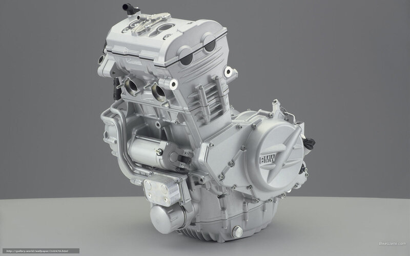 BMW Motorcycle Engine — Silver, Neutral