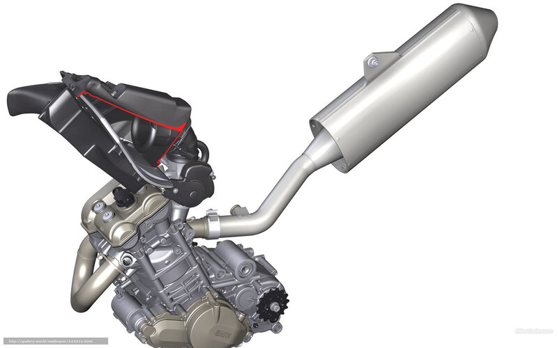 BMW Motorcycle Engine — Silver, Technical, 3d Render