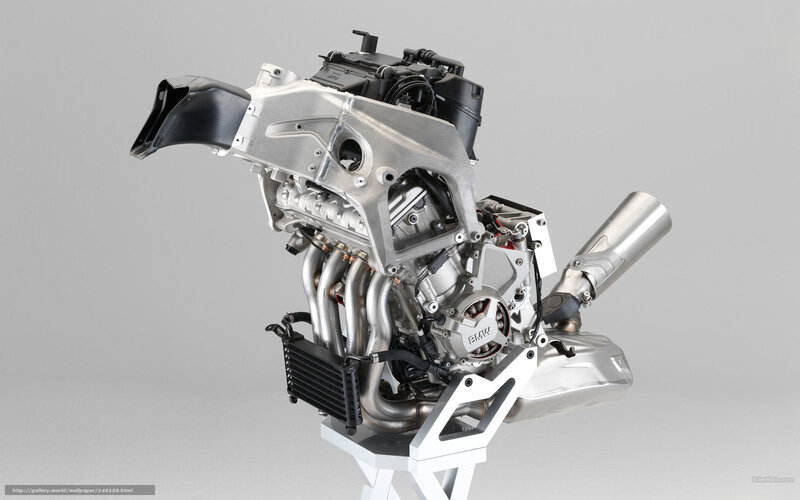 BMW Motorcycle Engine — Silver, Technical
